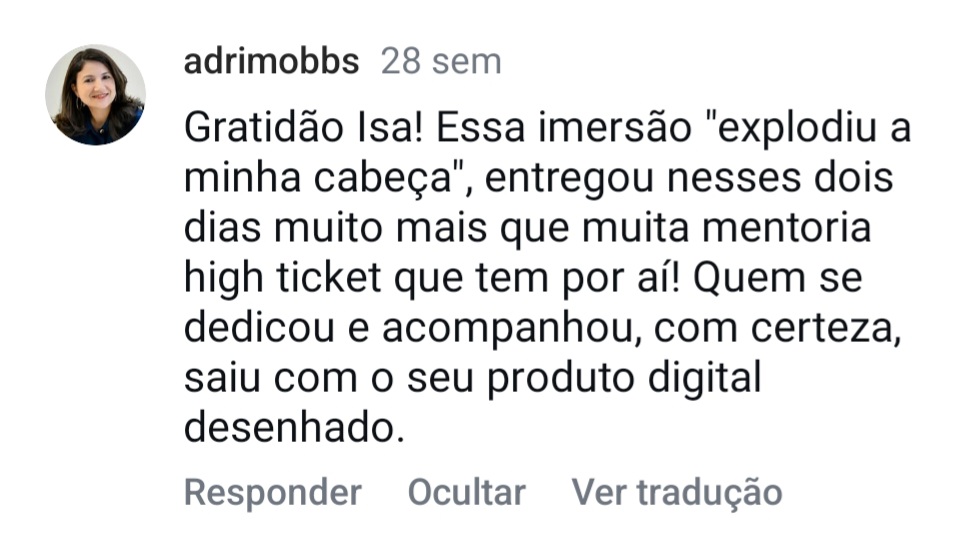 Depoimento Adri: produto digital finalmente desenhado