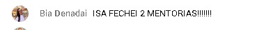 Depoimento Bia: fechei 2 mentorias, tira