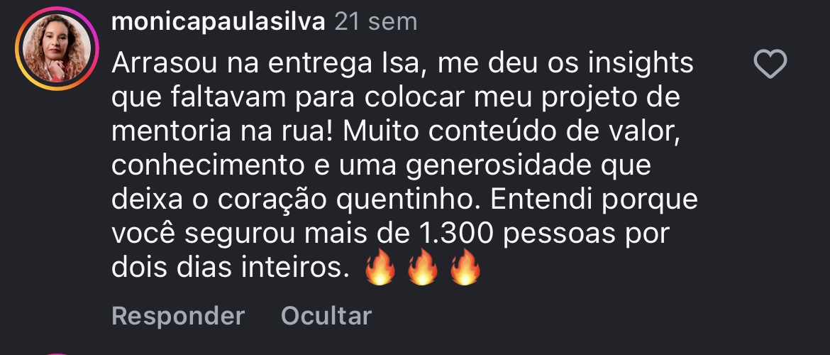 Depoimento Mônica: projeto na rua com 1.300 pessoas